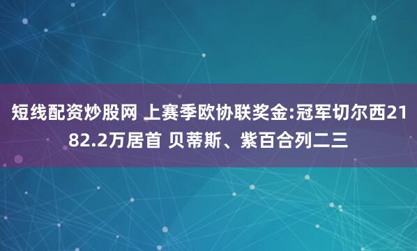 短线配资炒股网 上赛季欧协联奖金:冠军切尔西2182.2万居首 贝蒂斯、紫百合列二三